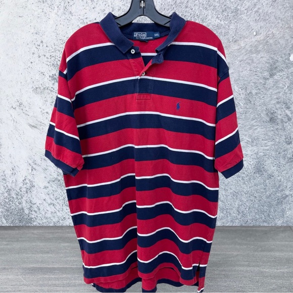 Polo Ralph Lauren Other - Vintage Polo Ralph Lauren Mens Colorblocked Striped Shirt 2XL Cotton 90’s Y2K